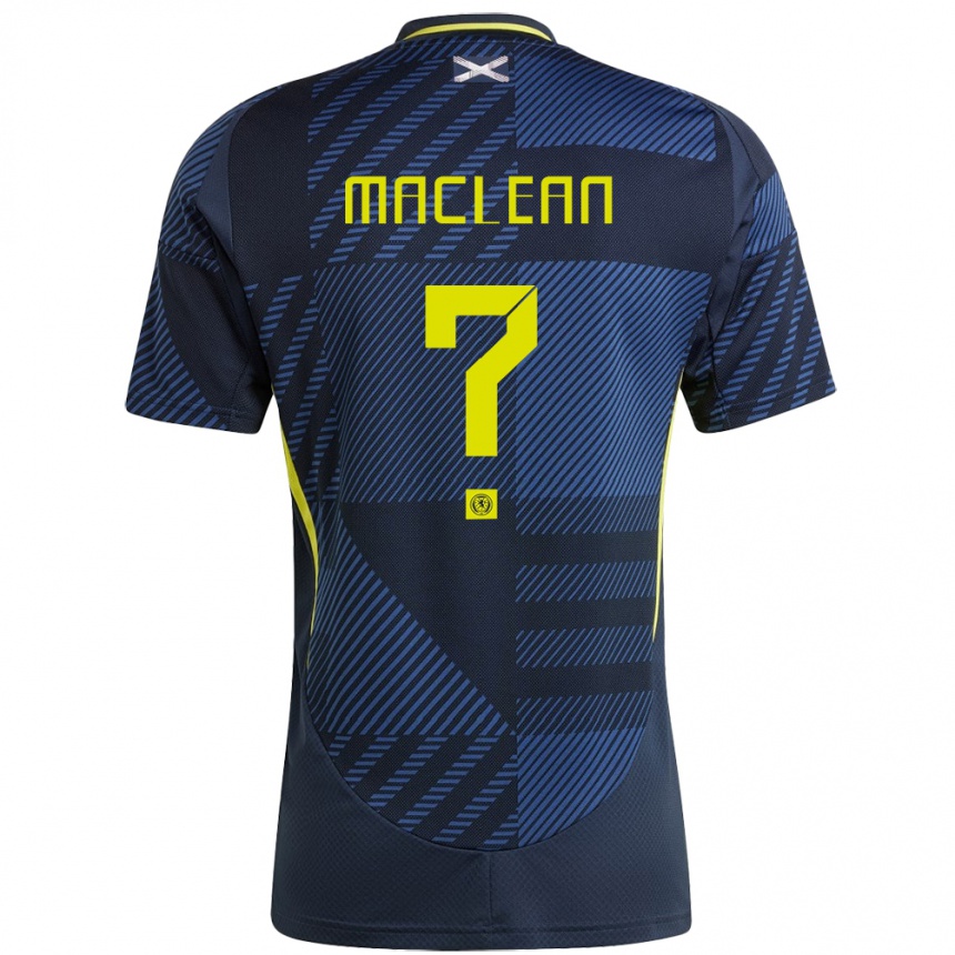 メンズフットボールスコットランドカースティ・マクリーン#0濃紺ホームシャツ24-26ジャージーユニフォーム