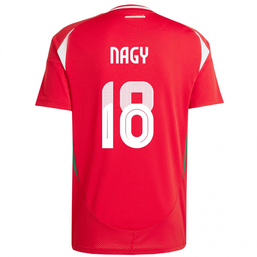 メンズフットボールハンガリーナジ・ジョルト#18赤ホームシャツ24-26ジャージーユニフォーム