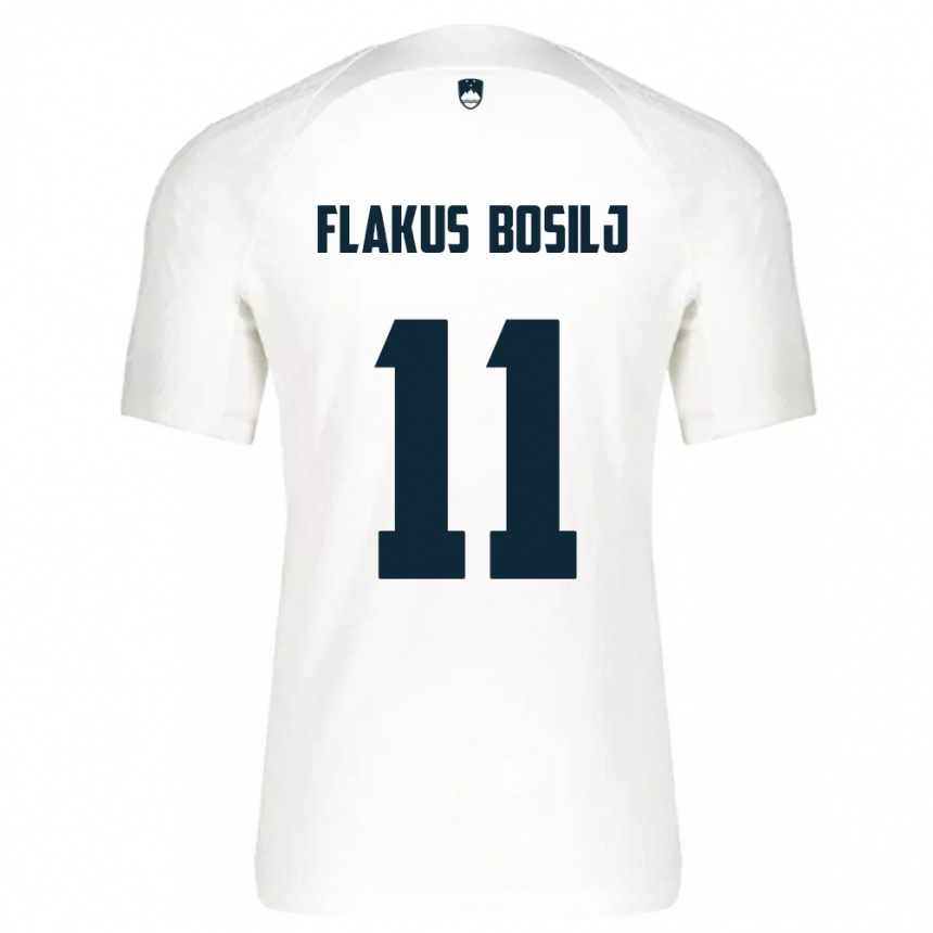 メンズフットボールスロベニアDavid Flakus Bosilj#11白ホームシャツ24-26ジャージーユニフォーム