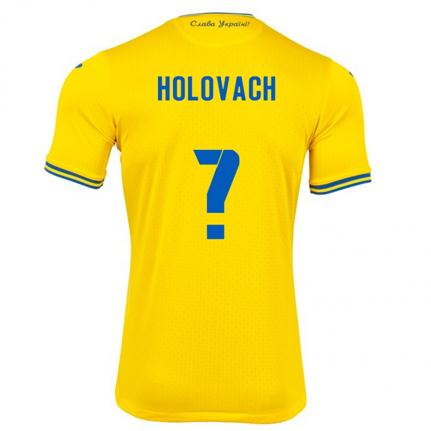 メンズフットボールウクライナViktoriya Holovach#0黄ホームシャツ24-26ジャージーユニフォーム