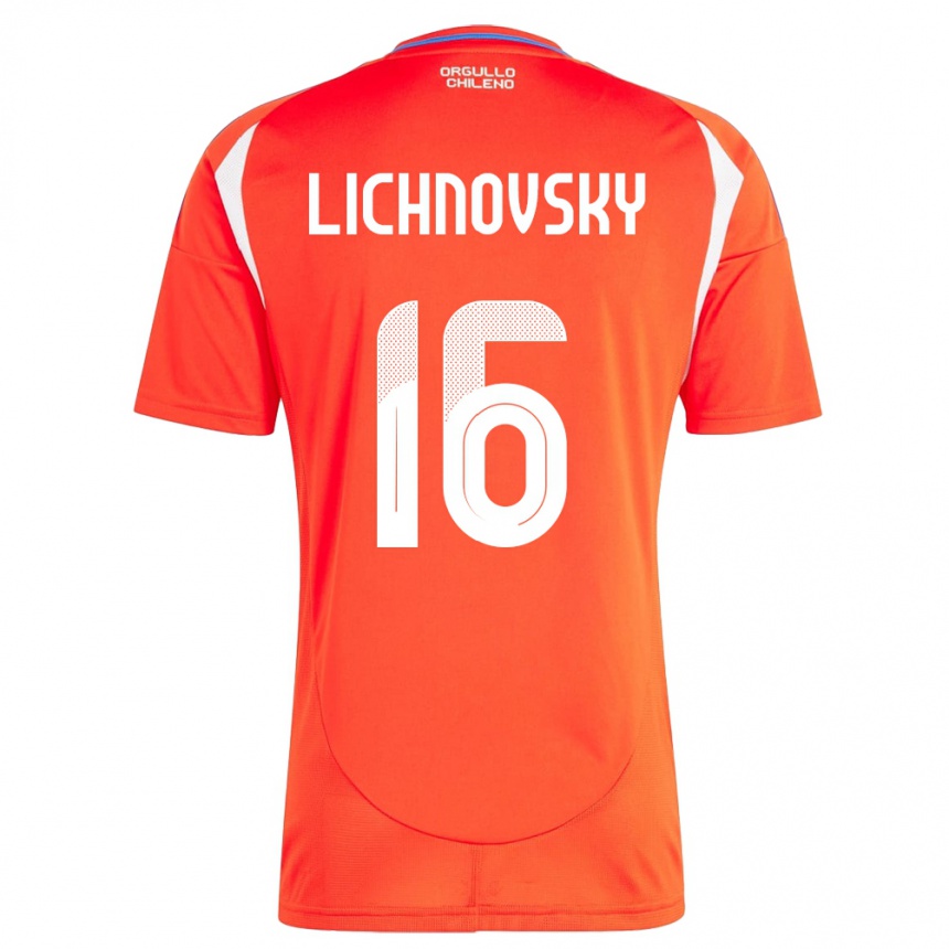 メンズフットボールチリイゴール・リチノフスキー#16赤ホームシャツ24-26ジャージーユニフォーム