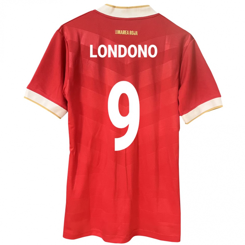 メンズフットボールパナマアサリア・ロンドーニョ#9赤ホームシャツ24-26ジャージーユニフォーム