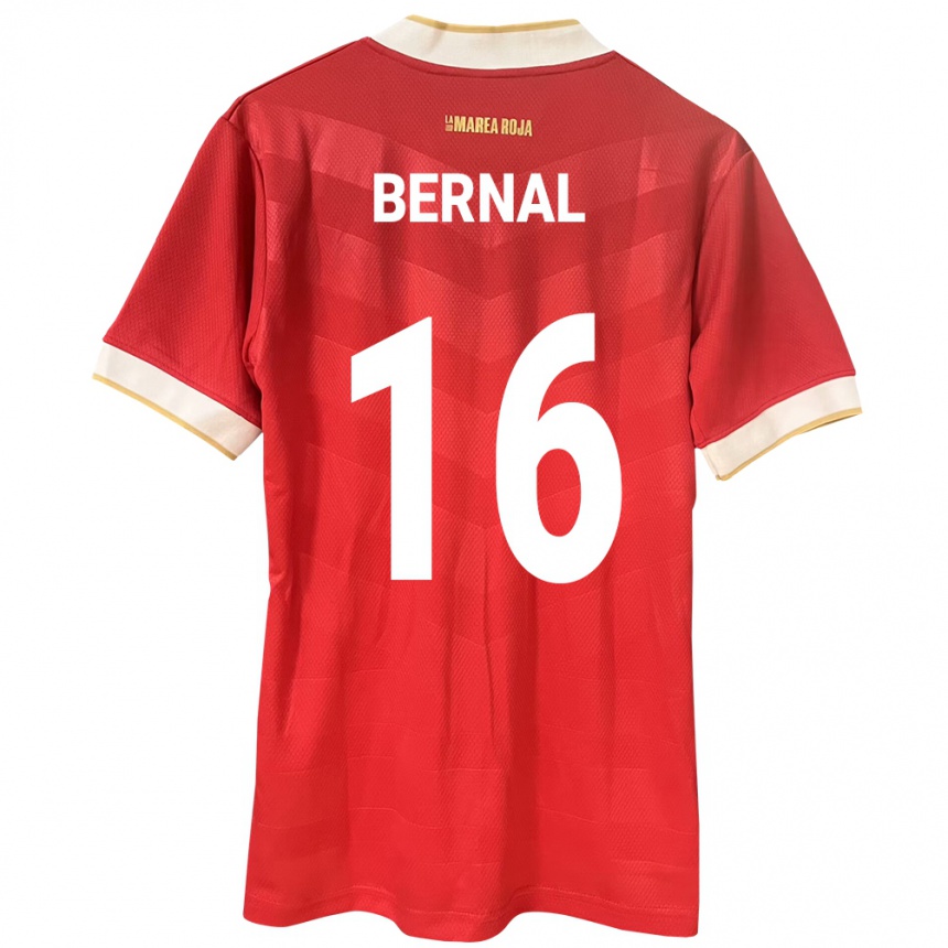 メンズフットボールパナマJosé Bernal#16赤ホームシャツ24-26ジャージーユニフォーム