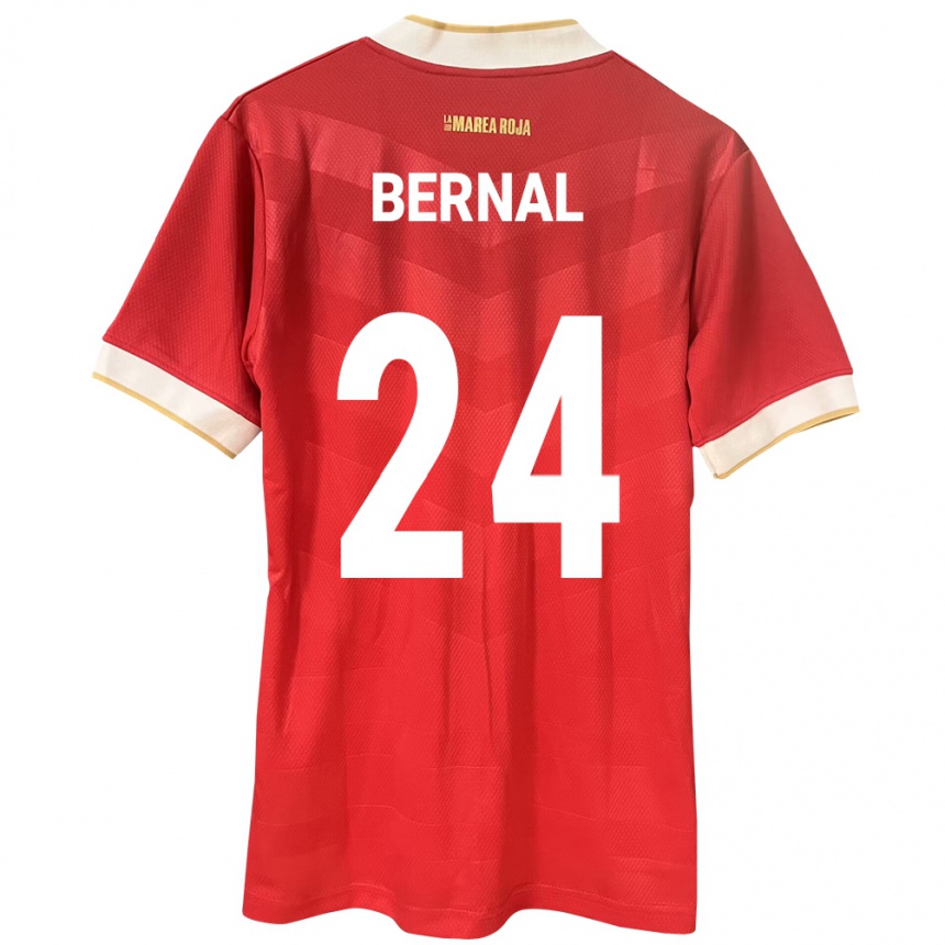 メンズフットボールパナマKevin Bernal#24赤ホームシャツ24-26ジャージーユニフォーム