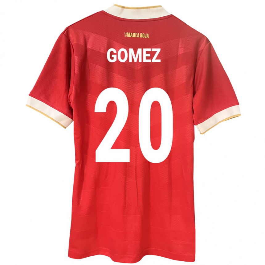 メンズフットボールパナマErnesto Gómez#20赤ホームシャツ24-26ジャージーユニフォーム