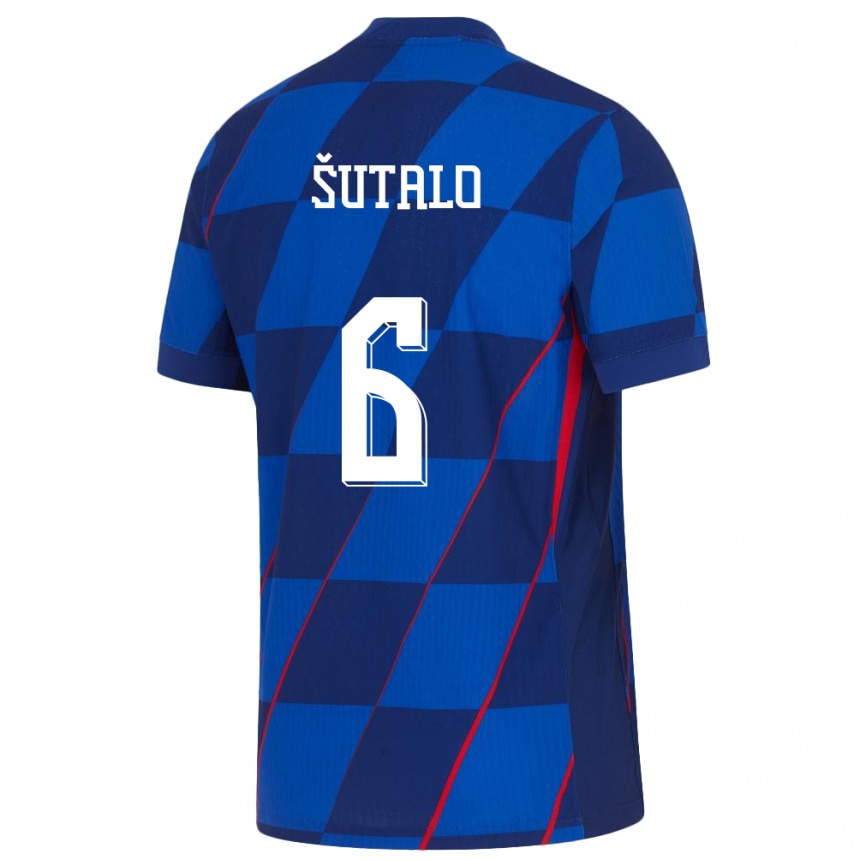 メンズフットボールクロアチアヨシップ・シュタロ#6青アウェイシャツ24-26ジャージーユニフォーム