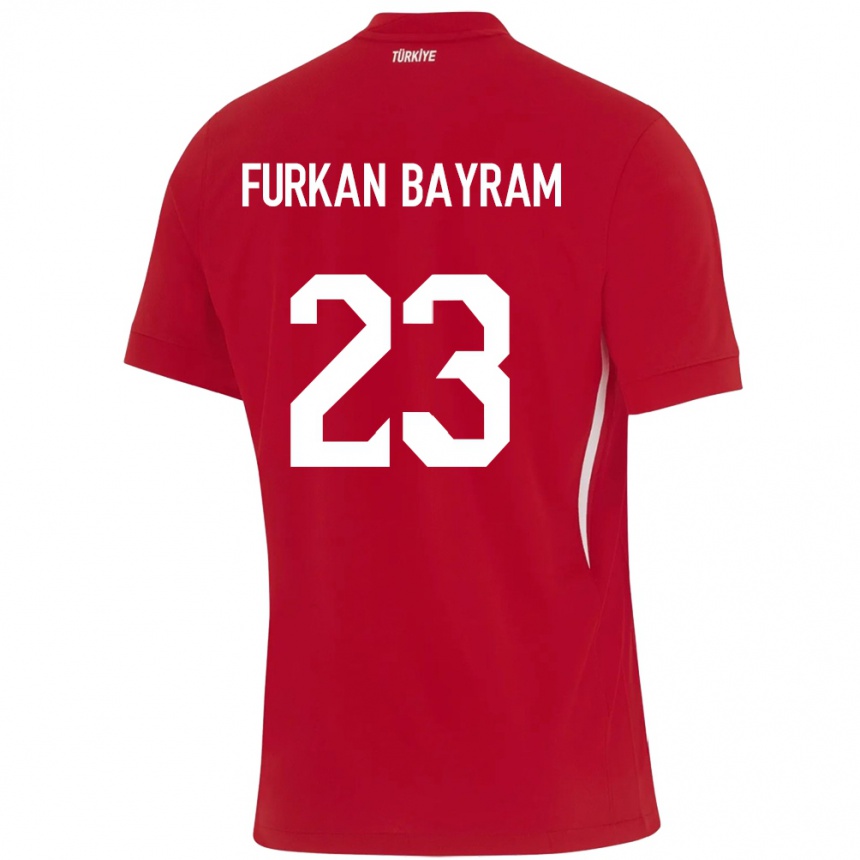 メンズフットボールトルコメルト・フルカン・バイラム#23赤アウェイシャツ24-26ジャージーユニフォーム