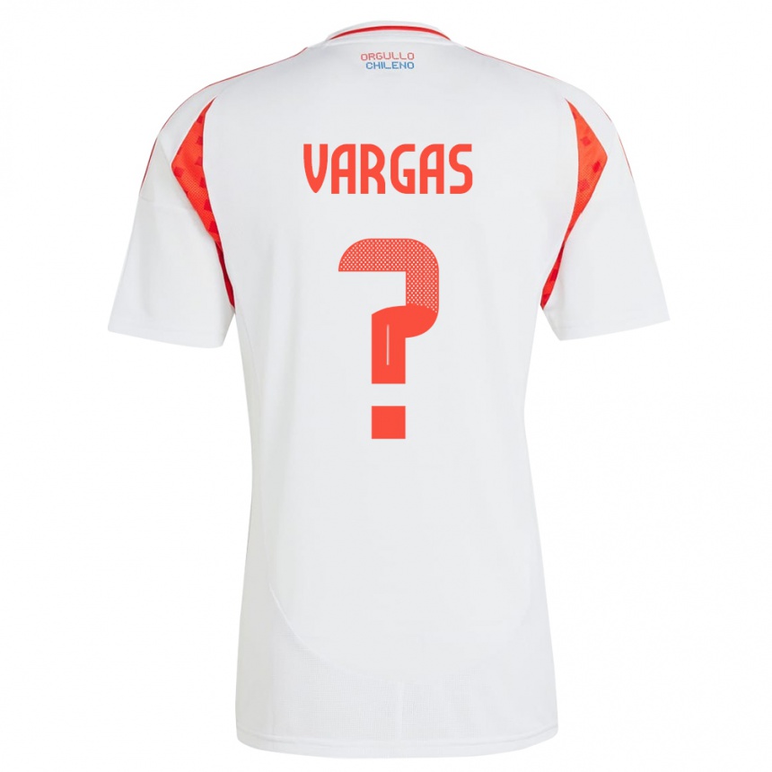 メンズフットボールチリVicente Vargas#0白アウェイシャツ24-26ジャージーユニフォーム