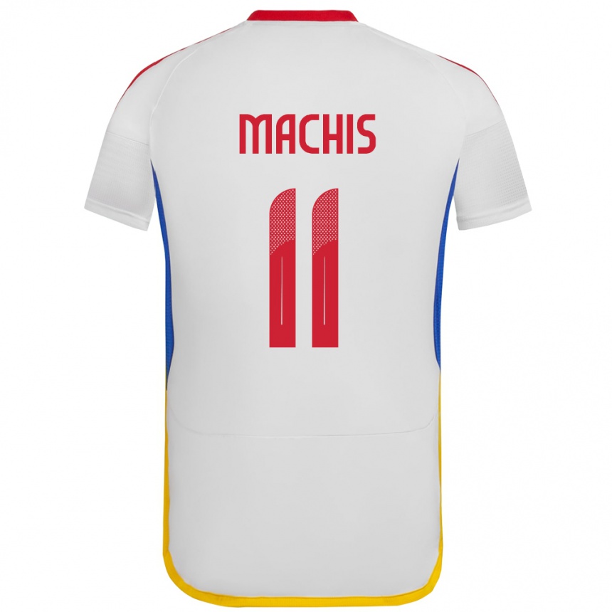 メンズフットボールベネズエラダルウィン・マチス#11白アウェイシャツ24-26ジャージーユニフォーム