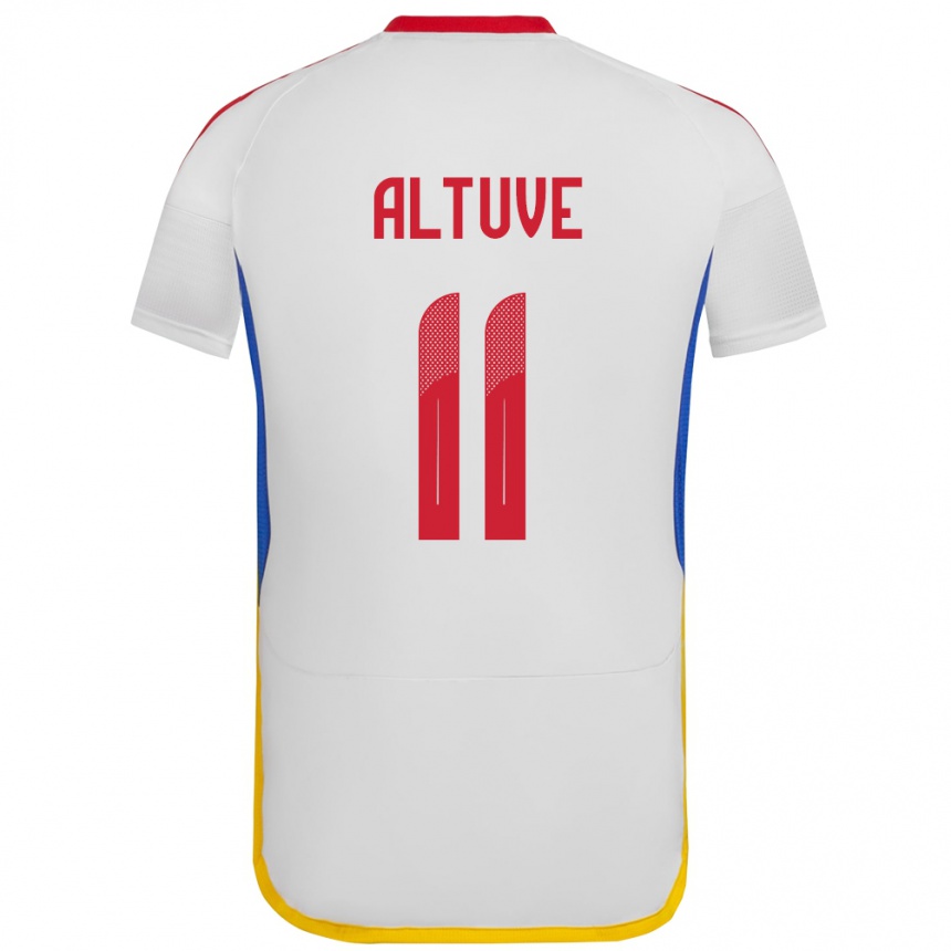メンズフットボールベネズエラオリアナ・アルトゥーベ#11白アウェイシャツ24-26ジャージーユニフォーム