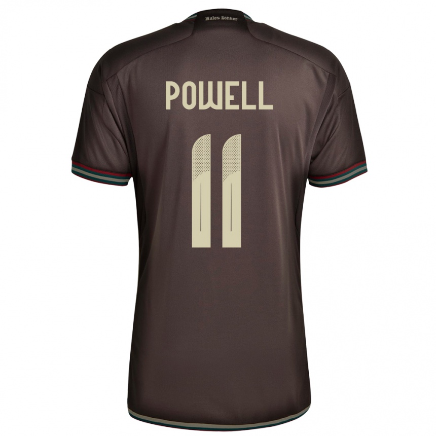 メンズフットボールジャマイカDestiny Powell#11ナイトブラウンアウェイシャツ24-26ジャージーユニフォーム