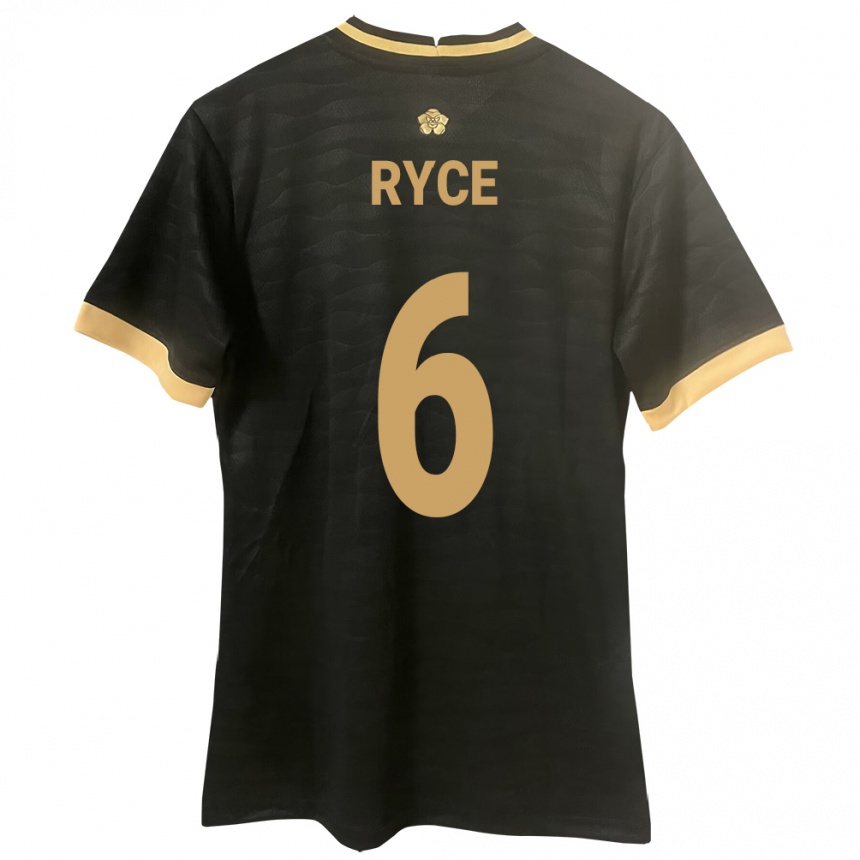 メンズフットボールパナマAnel Ryce#6黒アウェイシャツ24-26ジャージーユニフォーム