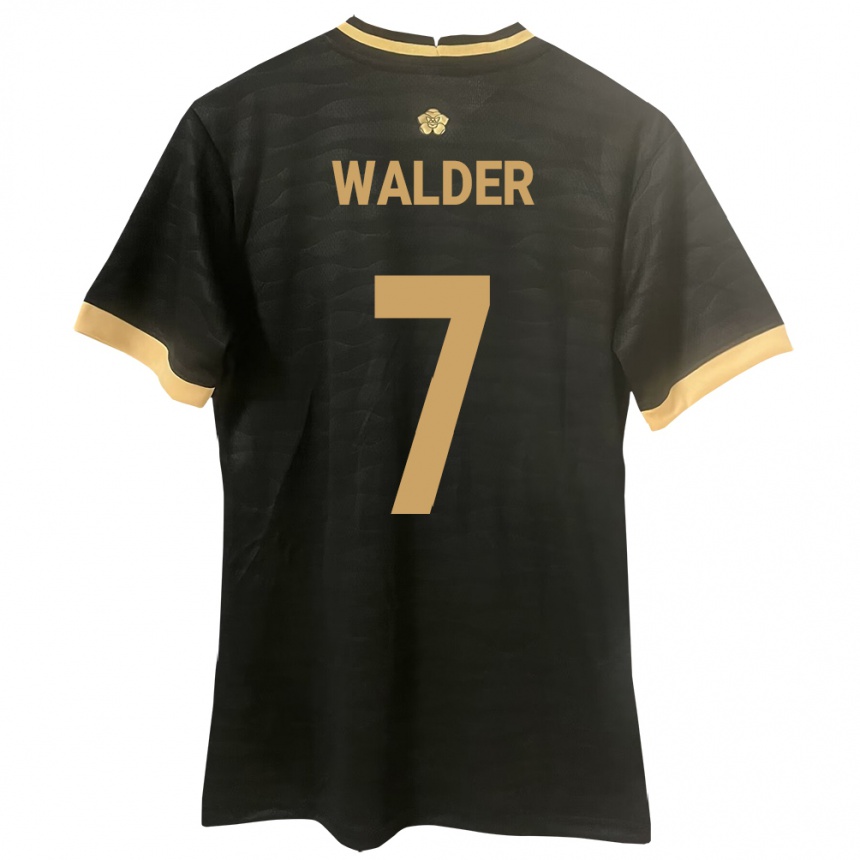 メンズフットボールパナマKevin Walder#7黒アウェイシャツ24-26ジャージーユニフォーム