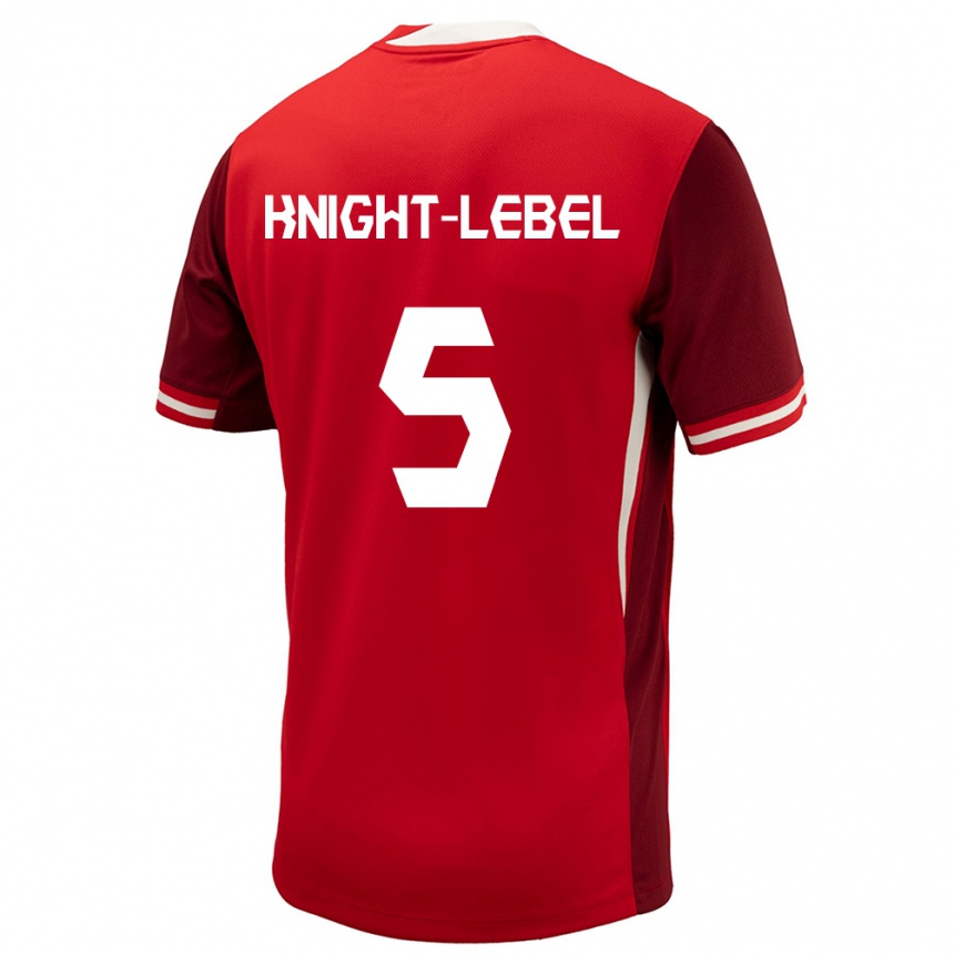レディースフットボールカナダジェイミー・マチュー・ナイト・ルベル#5赤ホームシャツ24-26ジャージーユニフォーム