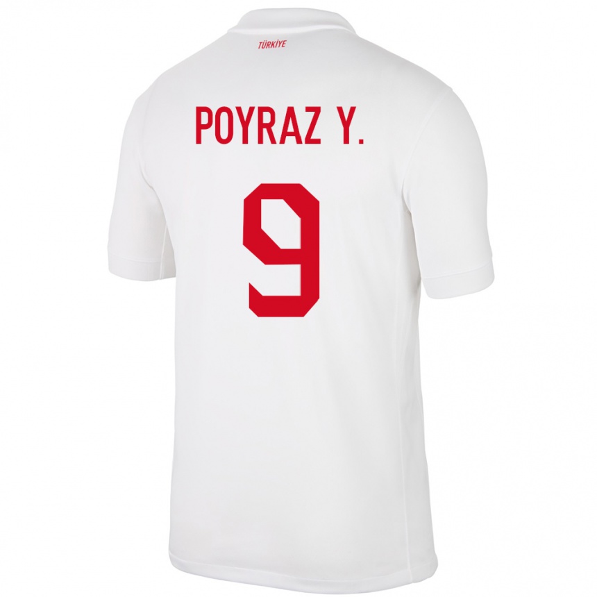 レディースフットボールトルコポイラズ・イルディリム#9白ホームシャツ24-26ジャージーユニフォーム