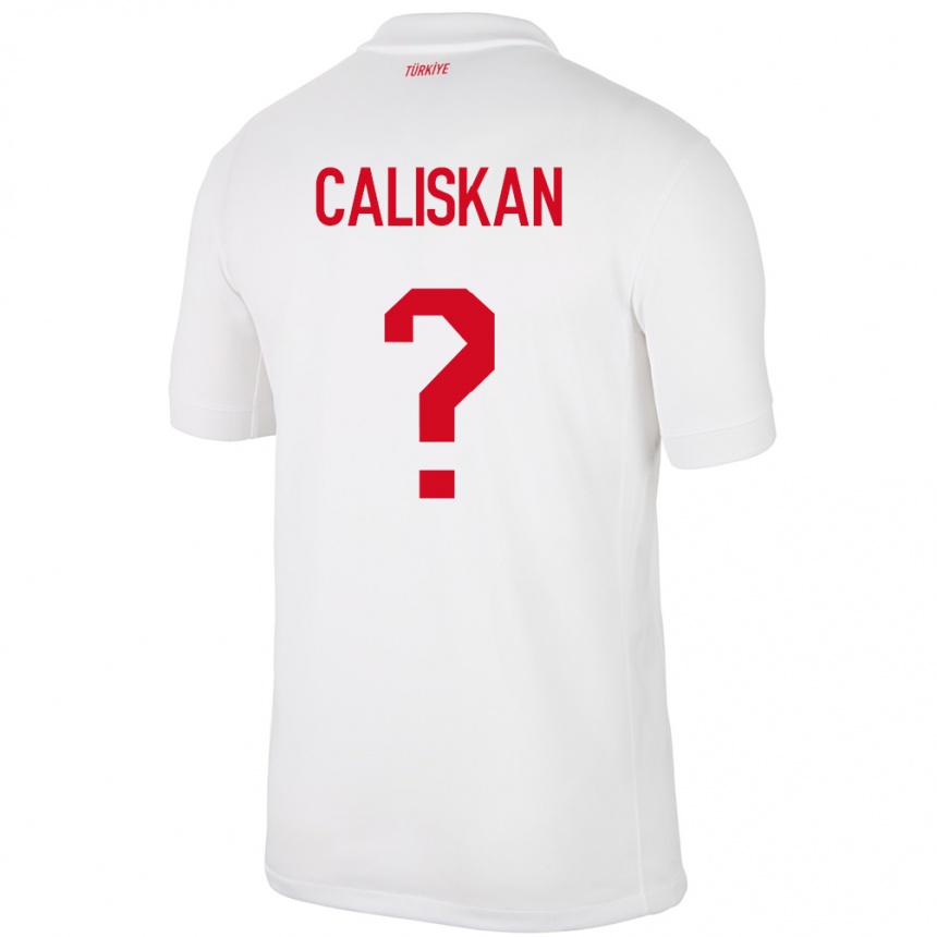 レディースフットボールトルコEnes Caliskan#0白ホームシャツ24-26ジャージーユニフォーム