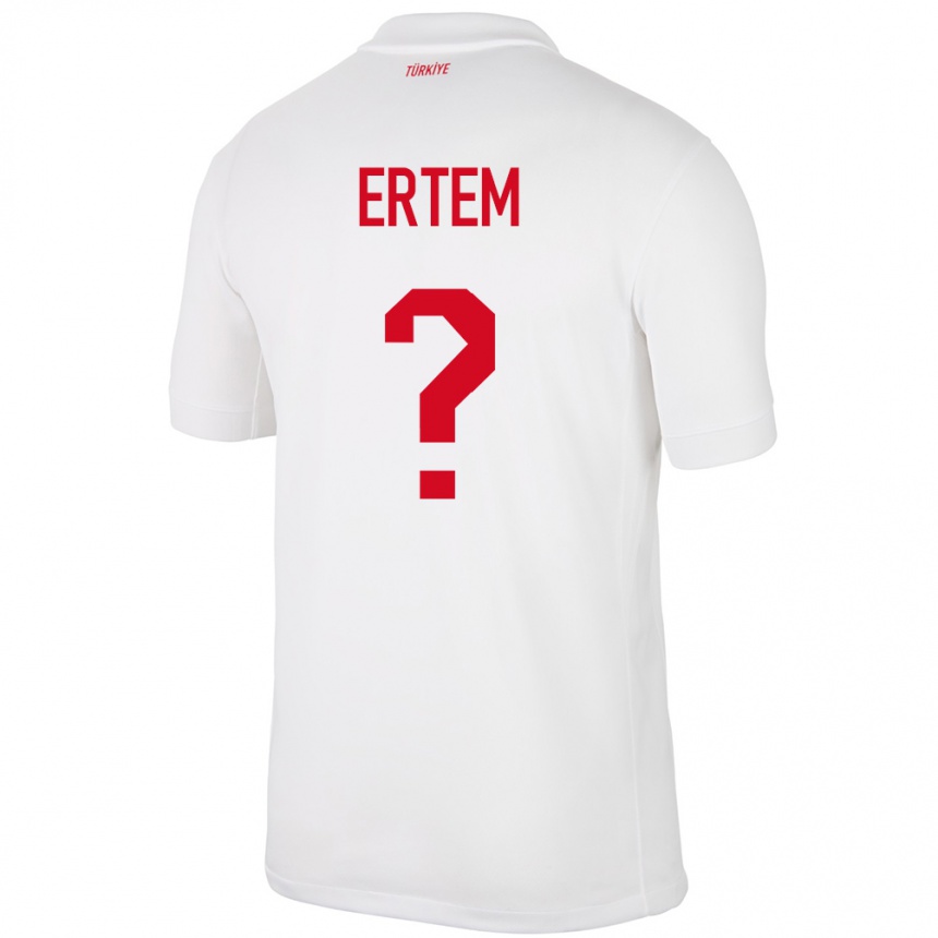 レディースフットボールトルコOğuzhan Ertem#0白ホームシャツ24-26ジャージーユニフォーム