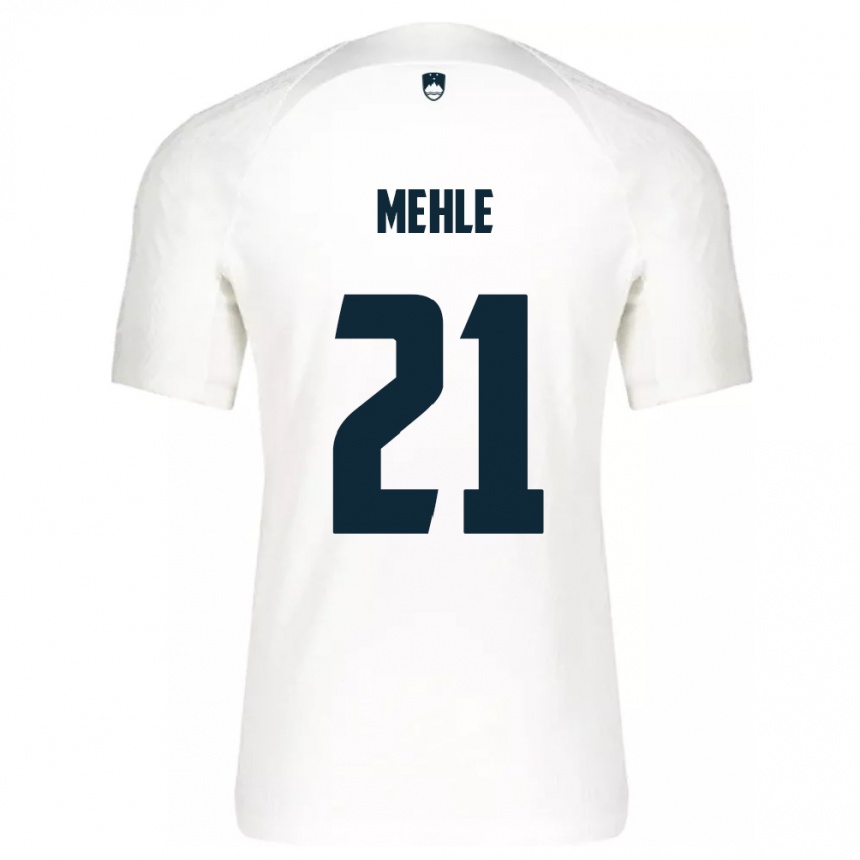 レディースフットボールスロベニアMatej Mehle#21白ホームシャツ24-26ジャージーユニフォーム