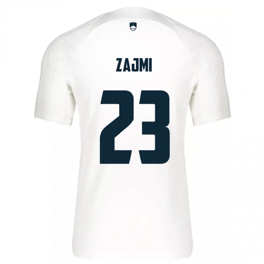 レディースフットボールスロベニアLuana Zajmi#23白ホームシャツ24-26ジャージーユニフォーム