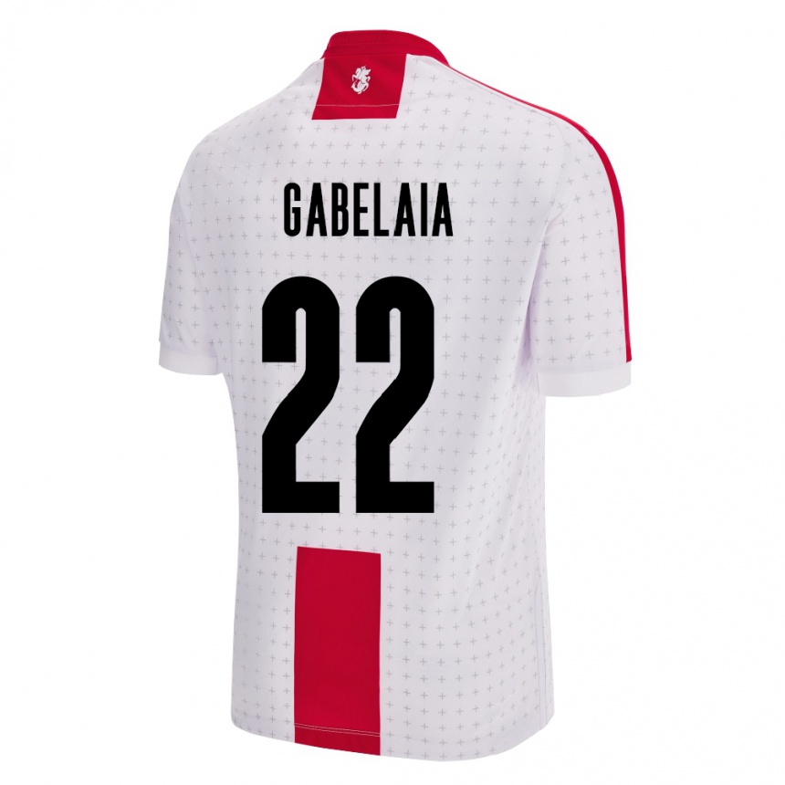 レディースフットボールジョージアSvetalna Gabelaia#22白ホームシャツ24-26ジャージーユニフォーム