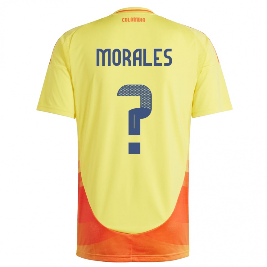 レディースフットボールコロンビアMaría Morales#0黄ホームシャツ24-26ジャージーユニフォーム