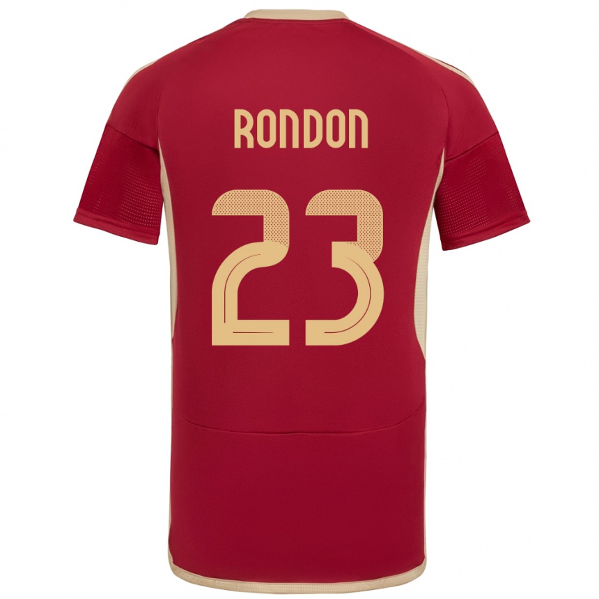 レディースフットボールベネズエラホセ・サロモン・ロンドン#23ブルゴーニュホームシャツ24-26ジャージーユニフォーム