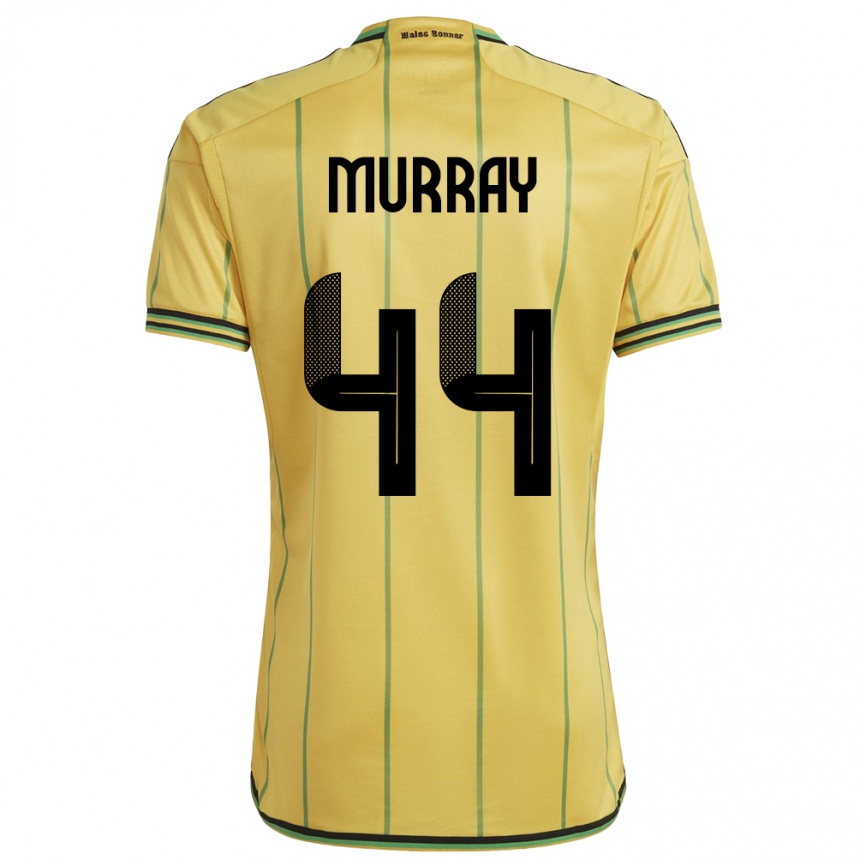 レディースフットボールジャマイカサタラ・マレー#44黄ホームシャツ24-26ジャージーユニフォーム