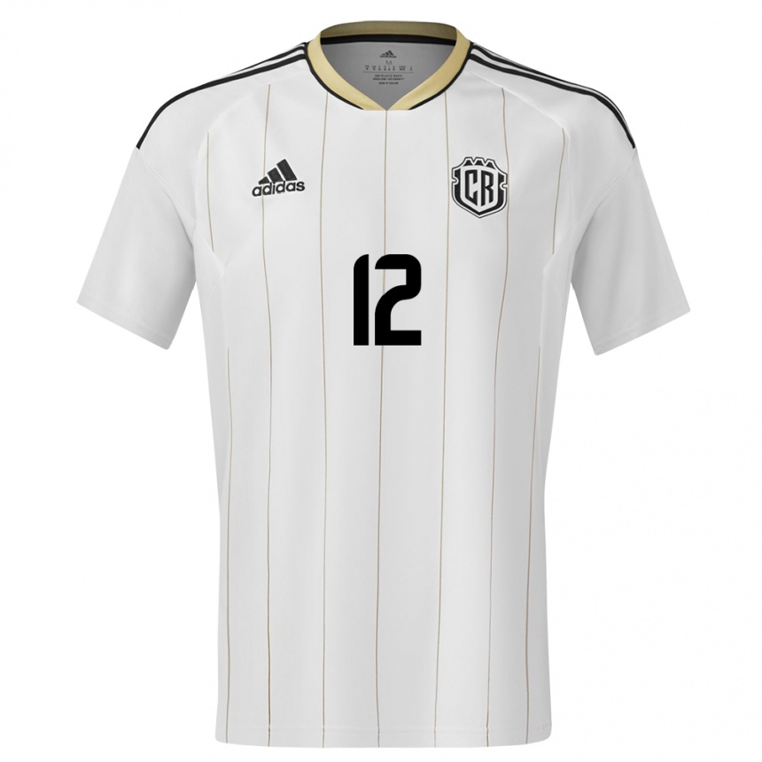 レディースフットボールコスタリカリクシー・ロドリゲス#12白アウェイシャツ24-26ジャージーユニフォーム