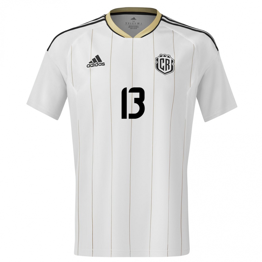 レディースフットボールコスタリカエミリー・バレンシアーノ#13白アウェイシャツ24-26ジャージーユニフォーム