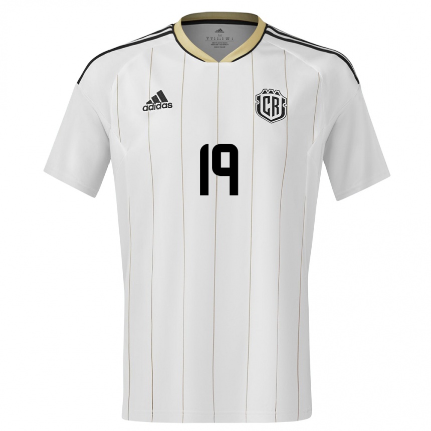 レディースフットボールコスタリカファブリシオ・アレマン#19白アウェイシャツ24-26ジャージーユニフォーム