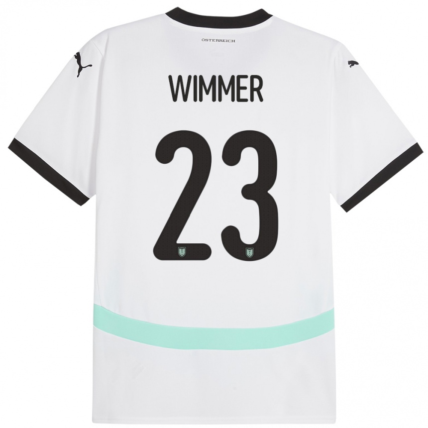 レディースフットボールオーストリアパトリック・ヴィマー#23白アウェイシャツ24-26ジャージーユニフォーム