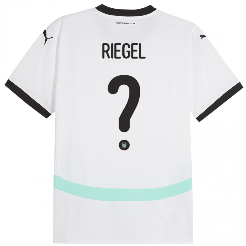レディースフットボールオーストリアAdrian Riegel#0白アウェイシャツ24-26ジャージーユニフォーム