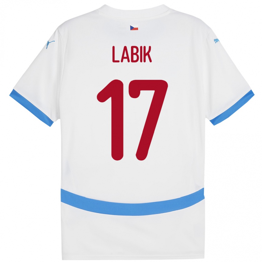 レディースフットボールチェコアルバート・ラビック#17白アウェイシャツ24-26ジャージーユニフォーム