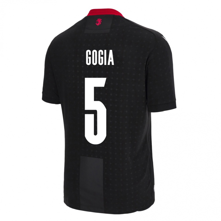 レディースフットボールジョージアGigi Gogia#5黒アウェイシャツ24-26ジャージーユニフォーム