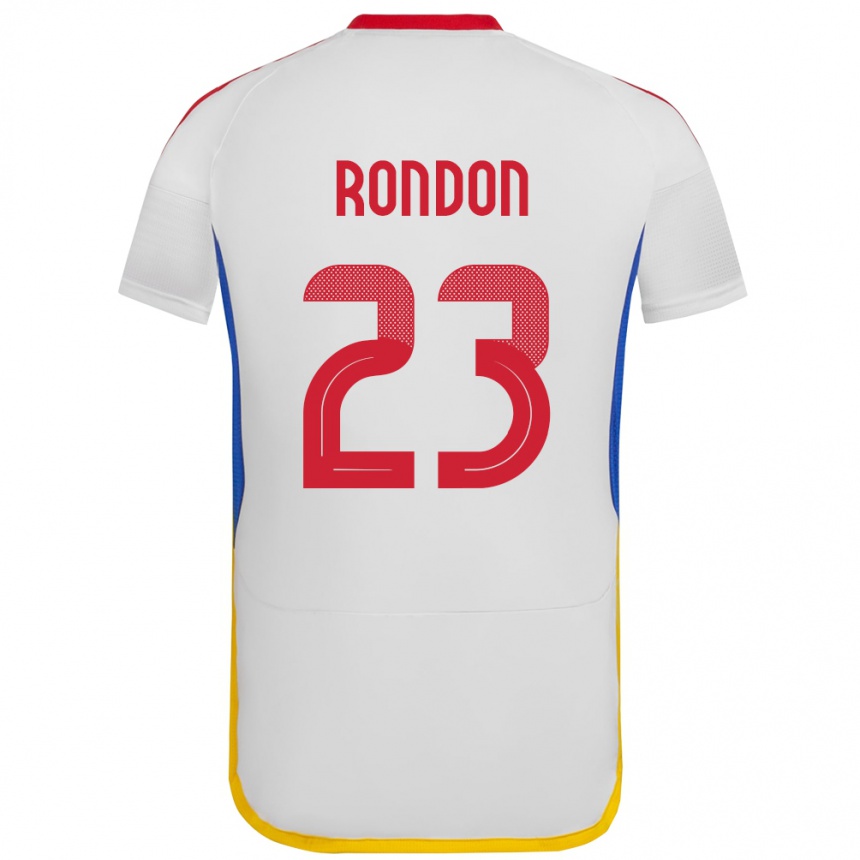 レディースフットボールベネズエラホセ・サロモン・ロンドン#23白アウェイシャツ24-26ジャージーユニフォーム