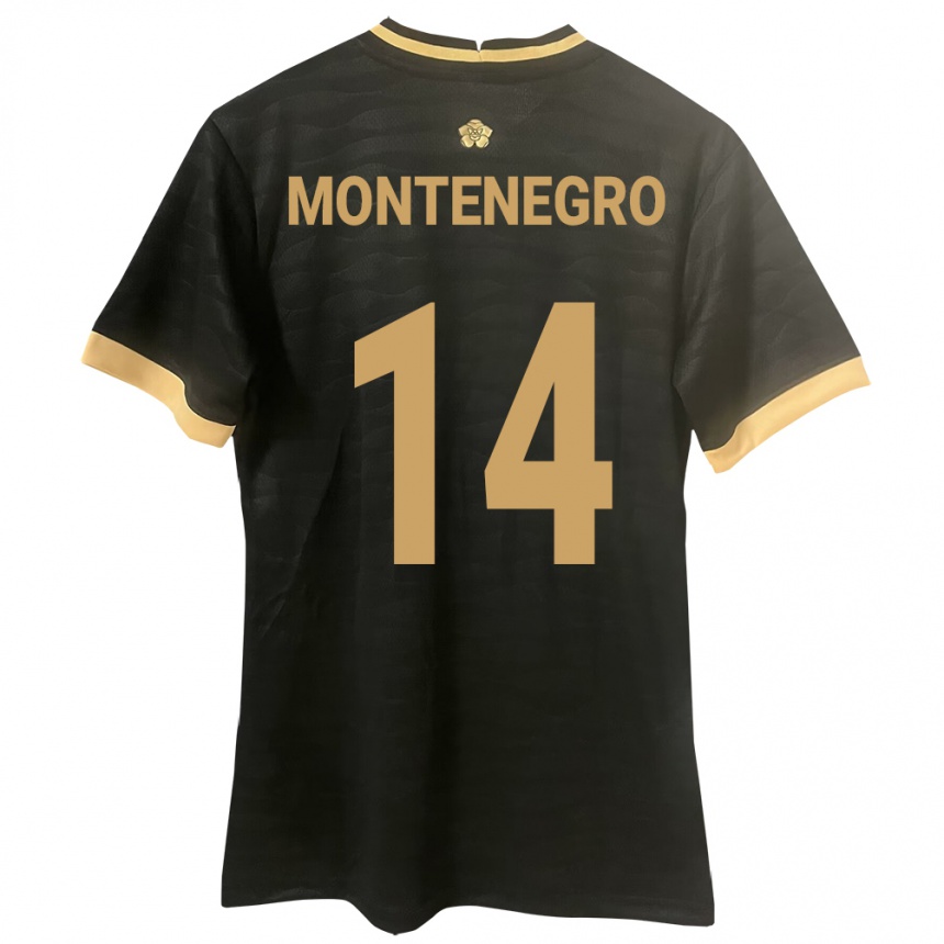 レディースフットボールパナマCarmen Montenegro#14黒アウェイシャツ24-26ジャージーユニフォーム