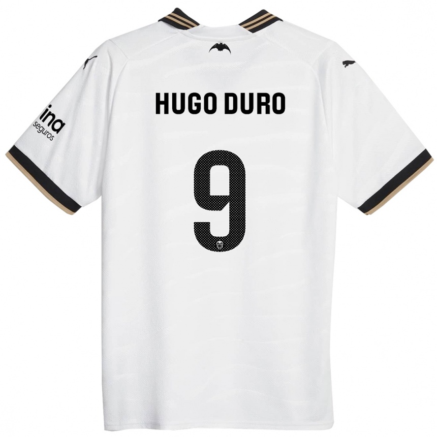 キッズフットボールウーゴ・ドゥロ#9白ホームシャツ2023/24ジャージーユニフォーム