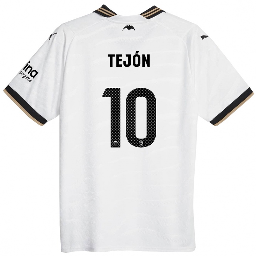 キッズフットボールマルティン・テジョン#10白ホームシャツ2023/24ジャージーユニフォーム
