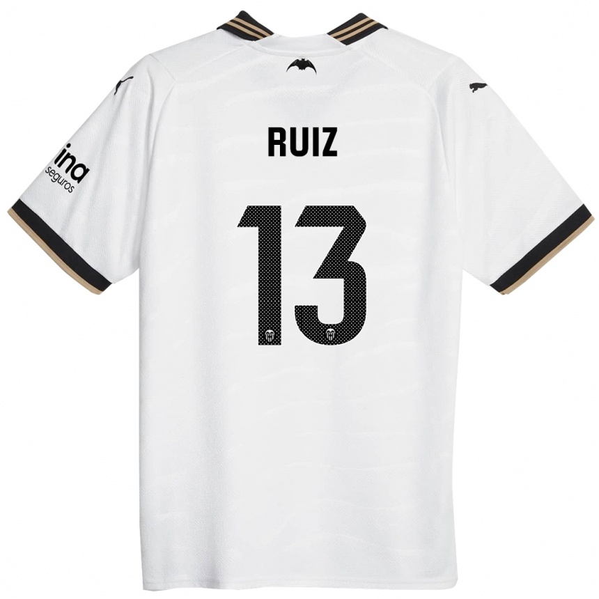 キッズフットボールニール・ルイズ#13白ホームシャツ2023/24ジャージーユニフォーム