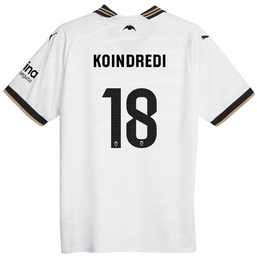 キッズフットボールコバ・コインドレディ#18白ホームシャツ2023/24ジャージーユニフォーム