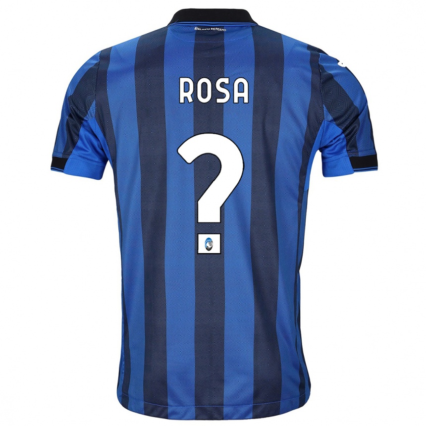キッズフットボールアレッシオ・ローザ#0ブラックブルーホームシャツ2023/24ジャージーユニフォーム