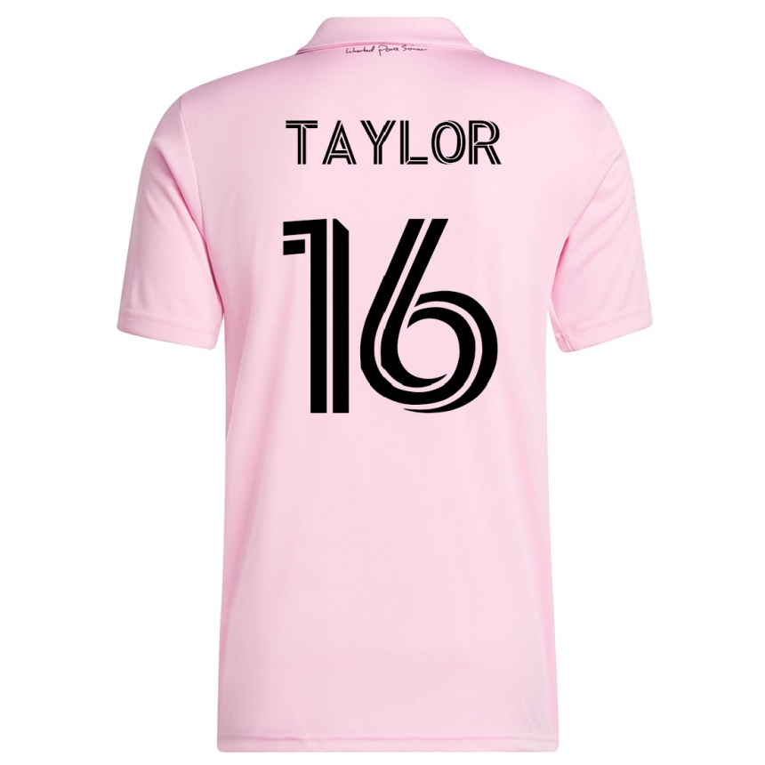 キッズフットボールロバート・テイラー#16ピンクホームシャツ2023/24ジャージーユニフォーム