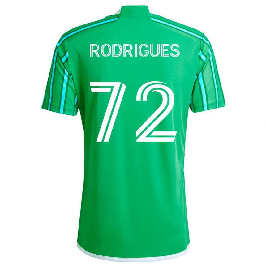 キッズフットボールBraudílio Rodrigues#72グリーンホワイトホームシャツ2024/25ジャージーユニフォーム