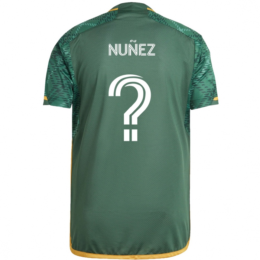 キッズフットボールDaniel Nuñez#0グリーンオレンジホームシャツ2024/25ジャージーユニフォーム