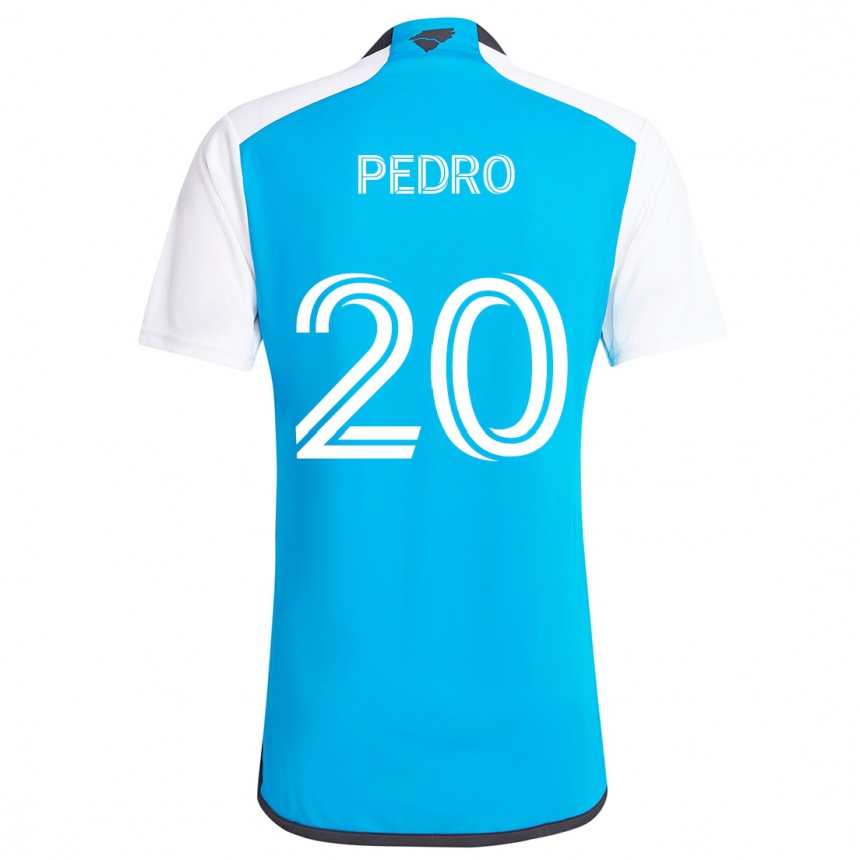 キッズフットボールJoão Pedro#20ブルーホワイトホームシャツ2024/25ジャージーユニフォーム