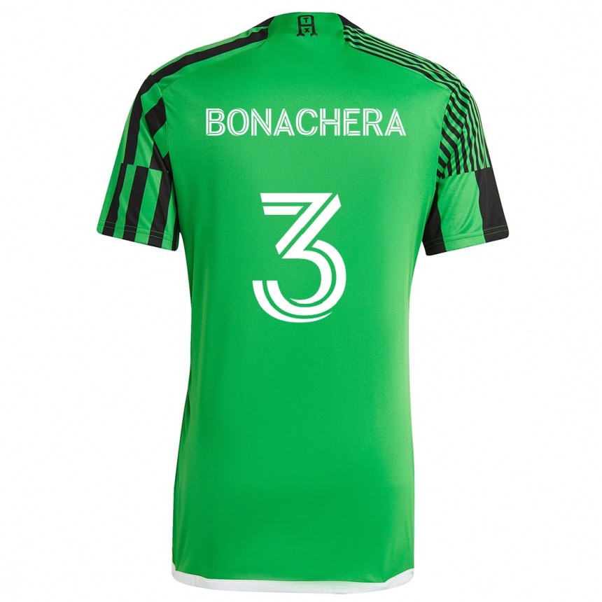 キッズフットボールRubén Bonachera#3グリーンブラックホームシャツ2024/25ジャージーユニフォーム