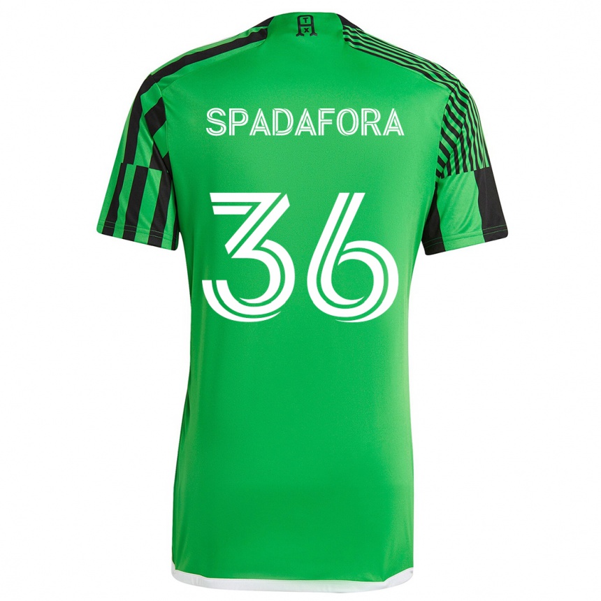 キッズフットボールLuke Spadafora#36グリーンブラックホームシャツ2024/25ジャージーユニフォーム