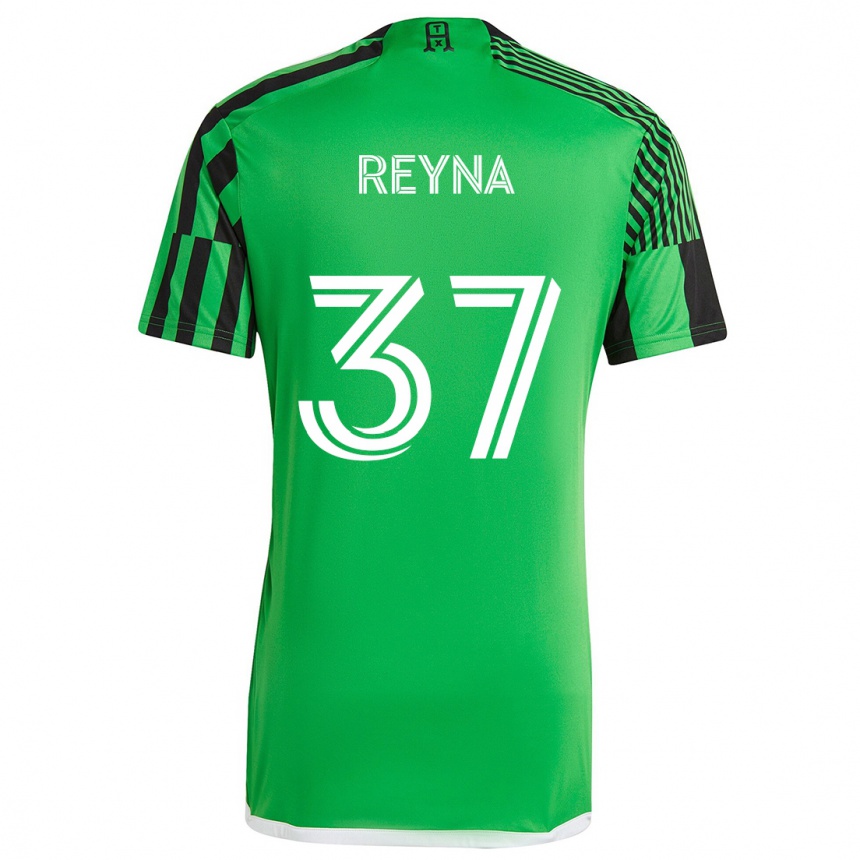 キッズフットボールJoah Reyna#37グリーンブラックホームシャツ2024/25ジャージーユニフォーム