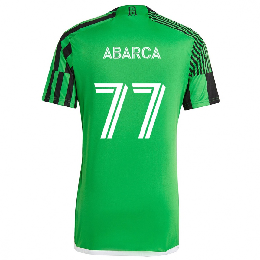 キッズフットボールDiego Abarca#77グリーンブラックホームシャツ2024/25ジャージーユニフォーム