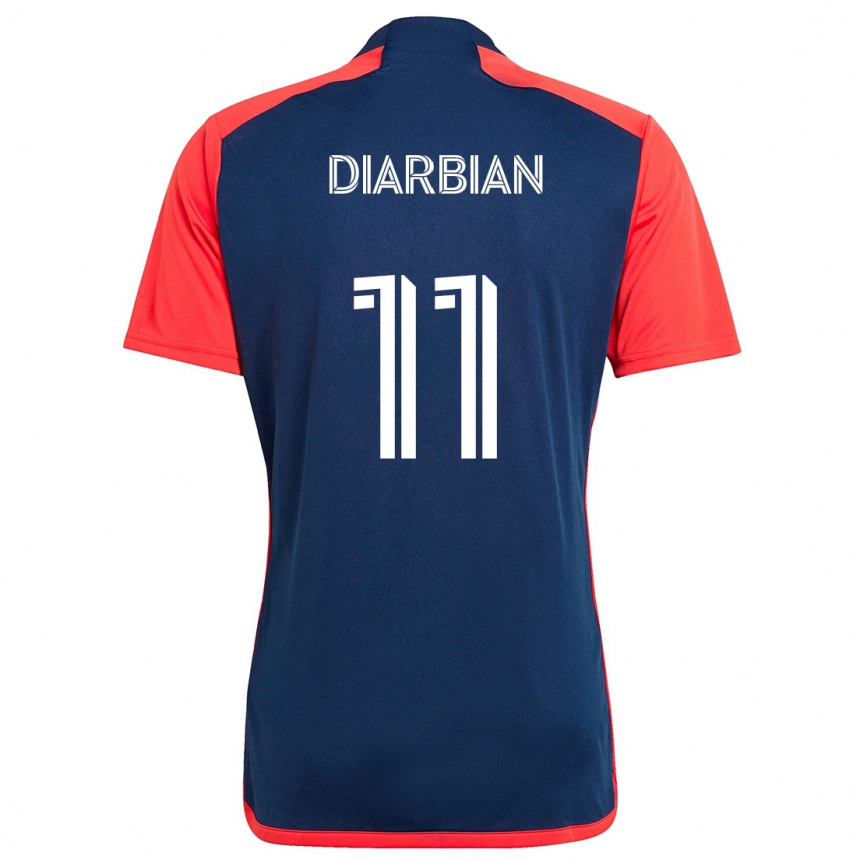 キッズフットボールGevork Diarbian#11青 赤ホームシャツ2024/25ジャージーユニフォーム